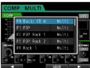 COMP MULTI LOW P0 Basic CD M. Multi P1 PDP Multi P2 PDP Rock 1 Multi P3 PDP Rock 2 Multi P4 Rock 1 Multi