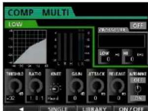 COMP MULTI LOW OFF TREMOLD RATIO KNEE GAIN ATTACK RELEASE AUTOMOT +22 1 0 1 0 0 0 0 0 SINGLE LIBRARY ON / OFF