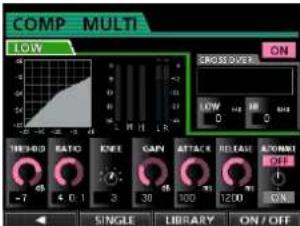 COMP MULTI LOW GROSS OVER ON LOW HOLD RATIO EVE CAN ATTACK RELEASE ALONINT OFF -7 4.0-1 30 100 1200 ON SINGLE LIBRARY ON / OFF