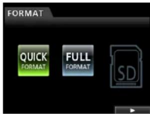 FORMAT QUICK FORMAT FULL FORMAT SD