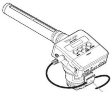 TASCAM DR10SG - Emploi de la pince de cable - 2