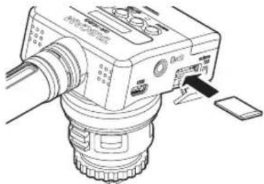 TASCAM DR10SG - Installing a microSD card - 1