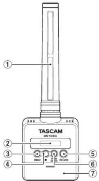 TASCAM DR10SG - 各部の名称と動作 - 1