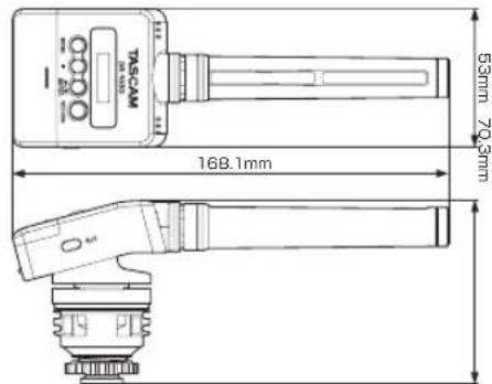 TASCAM DR10SG - 寸法圖 - 1