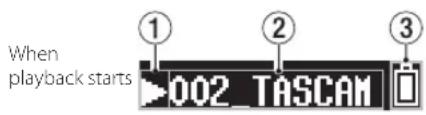 TASCAM DR10SG - Starting and stopping playback - 1