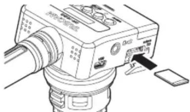 TASCAM DR10SG - Instalación de una tarjeta microSD - 1