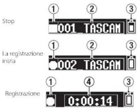 TASCAM DR10SG - Fermare la registrazione - 1