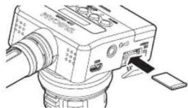 TASCAM DR10SG - Die Speicherkarte entnehmen - 1