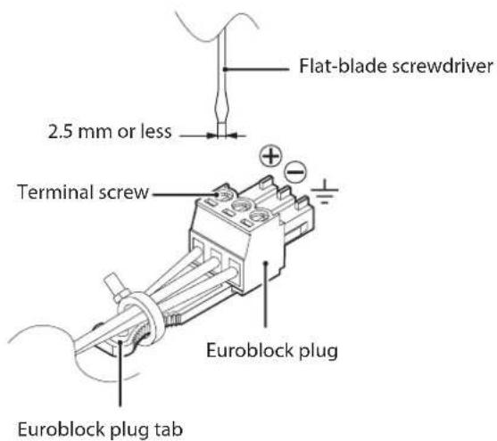 TASCAM MX8A - Connecting Euroblock plugs - 1