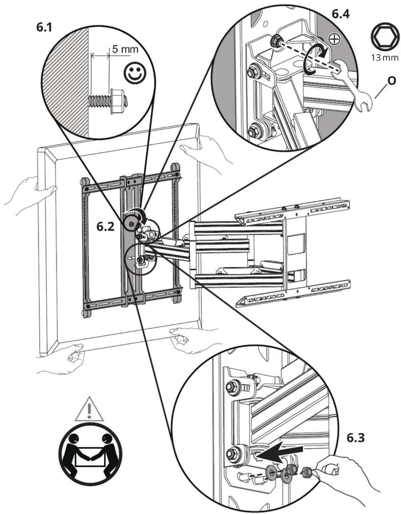 Kanto PDX700G - Hang and Secure TV Attachez et sécurisez le téléviseur Cuelgue y asegure el televisor - 1