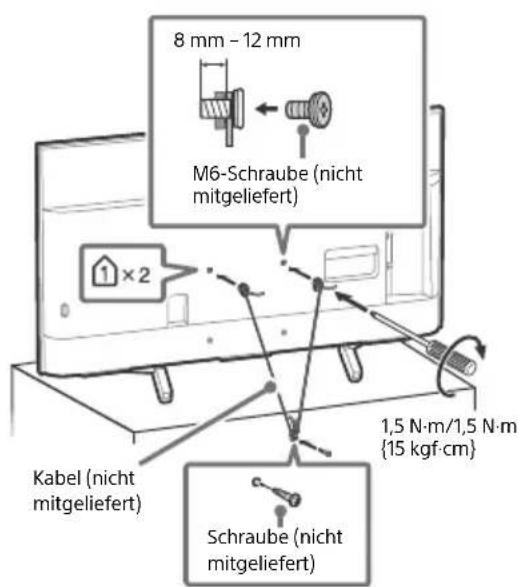 SONY Bravia FW49BZ35F - Verhinderung des Umkippens - 6