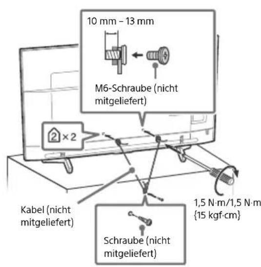 SONY Bravia FW49BZ35F - Verhinderung des Umkippens - 4