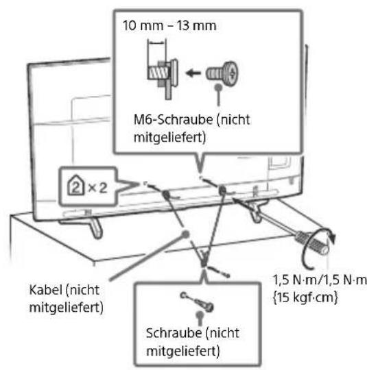 SONY Bravia FW43BZ35F - Verhinderung des Umkippens - 4