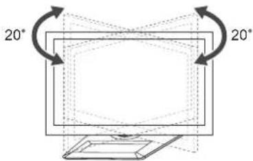 LG 50PM470T - Einstellen des Fernsehgerätes für einen optimalen Blickwinkel - 1
