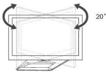 LG 50PM470T - Regolazione dell'angolazione del televisore per una migliore visione - 1