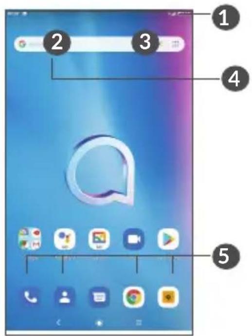 ALCATEL 1T7 4G - Écran d'accueil - 1