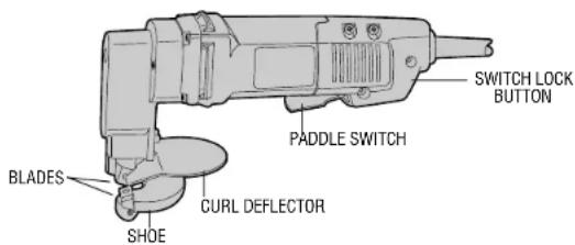 SWITCH LOCK BUTTON PADDLE SWITCH BLADES CURL DEFLECTOR SHOE