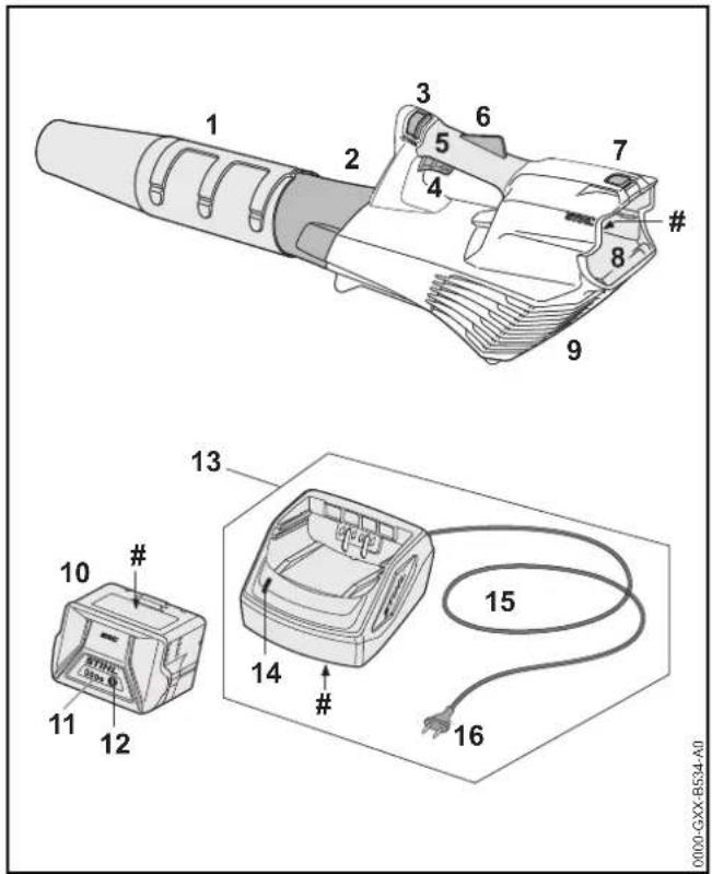 STIHL BGA 57 - Souffleur, batterie et chargeur - 1