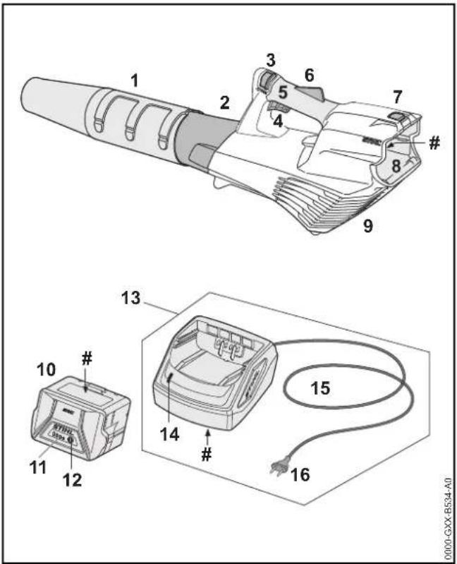 STIHL BGA 57 - Bladblazer, accu en acculader - 1