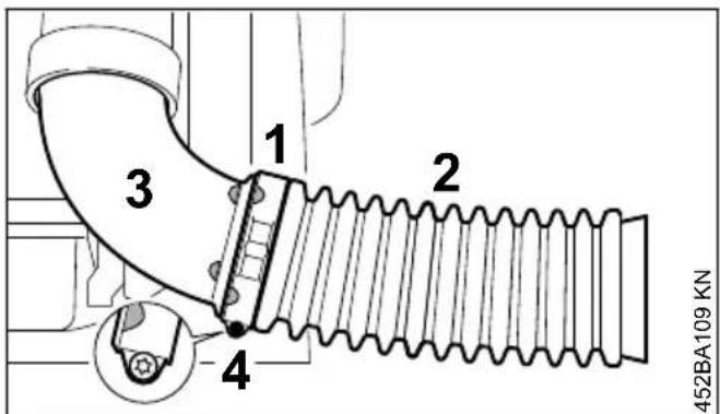 STIHL BR 350 - Rohrschellen und Faltenschlauch montieren - 2