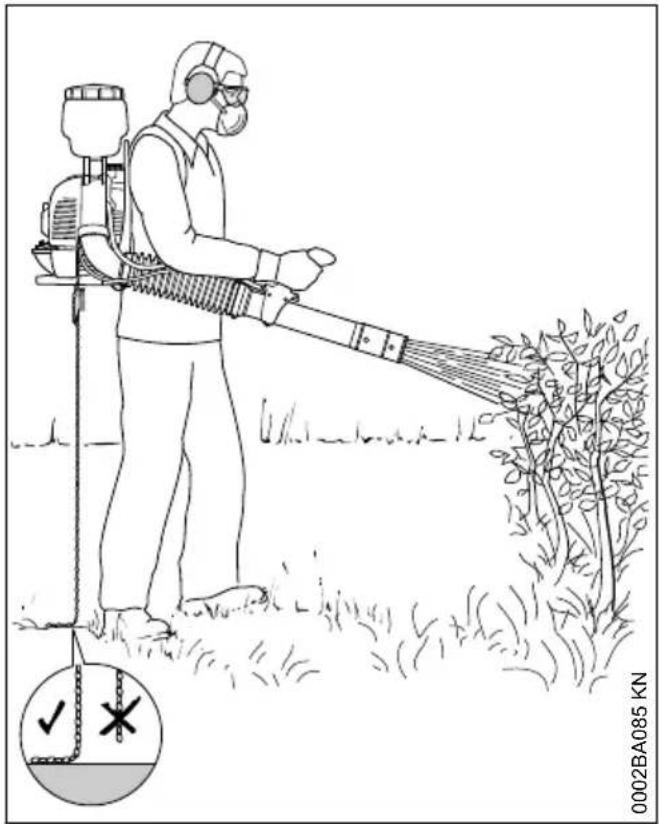 STIHL SR 450 - Utilisation en mode poudre et granulés - seulement SR 450 - 1