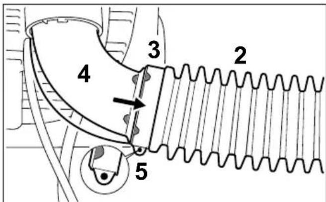 STIHL SR 450 - Harmonicaslang op het knie-stuk monteren - alleen SR 430 - 7