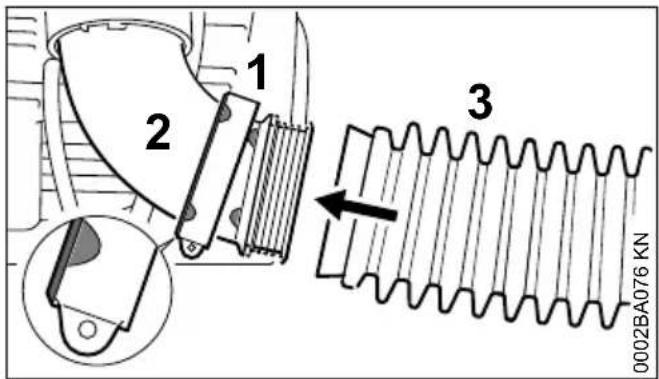 STIHL SR 450 - Faltenschlauch an Krümmermontieren - nur SR 430 - 1
