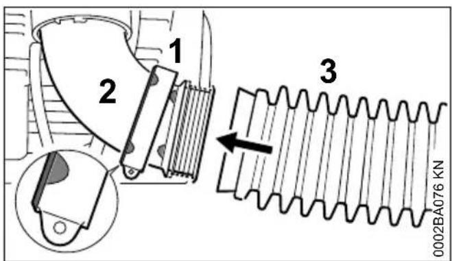 STIHL SR 450 - Harmonicaslang op het knie-stuk monteren - alleen SR 430 - 1
