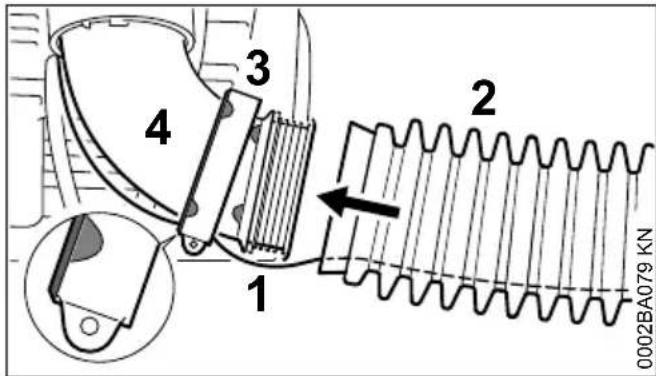 STIHL SR 450 - Harmonicaslang op het knie-stuk monteren - alleen SR 430 - 6