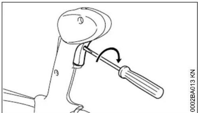 STIHL SR 450 - Impostazione del tirante gas - 1