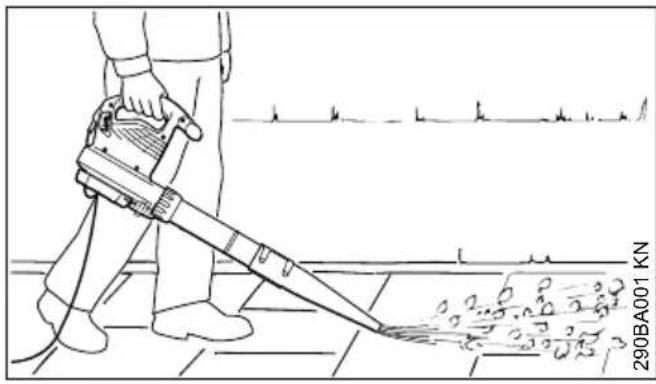 STIHL BGE 71 - Holding and guiding the machine - 1