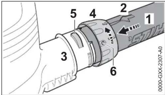 STIHL BGE 71 - italiano 4 Completamento dell'aspiratore-trituratore - 1
