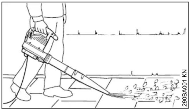 STIHL BGE 71 - Maintien et guidage de la machine - 1