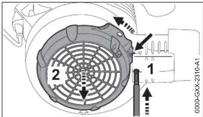 STIHL BGE 71 - Mounting the Suction Tube - 1