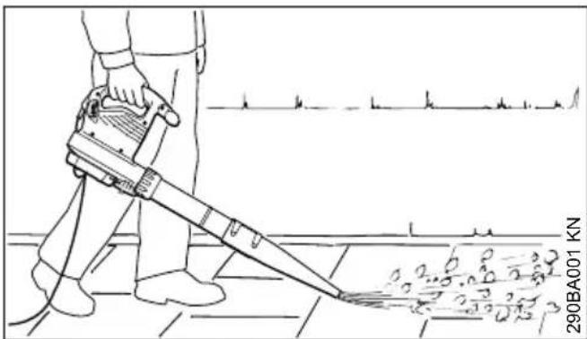 STIHL BGE 71 - Tenuta e guida dell'apparec-chiatura - 1