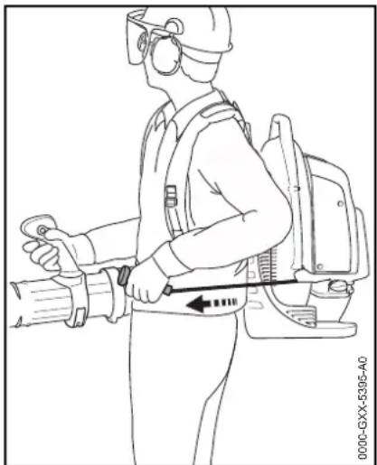 STIHL BR 800 - Dopo brevi interruzioni del lavoro - 1
