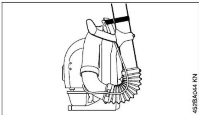 STIHL BR 430 - Ajustage de la poignée de commande - 5