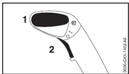 STIHL BR 600 - Positions du levier de réglage - 4