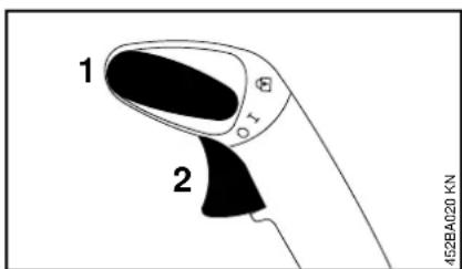 STIHL BR 600 - Positions du levier de réglage - 2