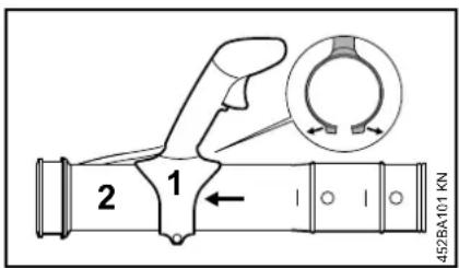 STIHL BR 600 - Bedienungsgriff montieren - 1