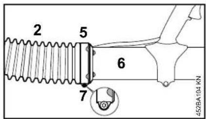 STIHL BR 600 - De slangklemmen en de harmonicaslang monteren - 4