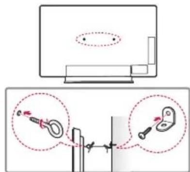LG OLED65E6T - 栓緊電視到牆壁 (選擇性) - 1