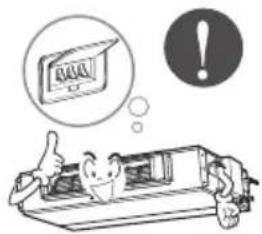 Cartoon illustration showing a person giving a thumbs-up while looking at a card with an exclamation mark, symbolizing attention or warning.