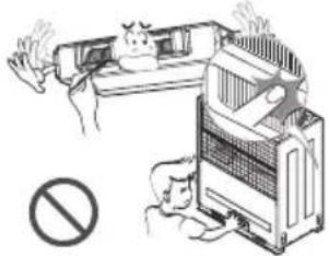 LG MULTI V URNU96GB8A2 - Do not insert hands or other objects through the air inlet or outlet while the product is operated. - 1