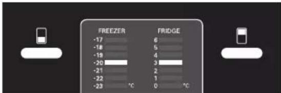 LG GBB539SWHWB - Justera temperatur i kyl-och friesdelen - 3