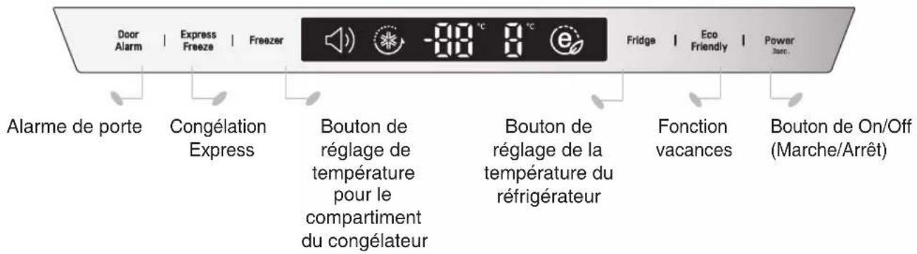 LG GBB539SWHWB - Panneau d'affichage pour la commande de Température - 3