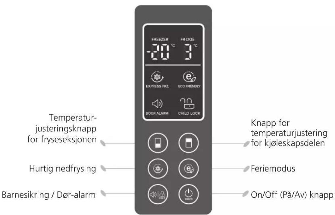 LG GBB539SWHWB - Displaypanel for temperaturkontroll - 1