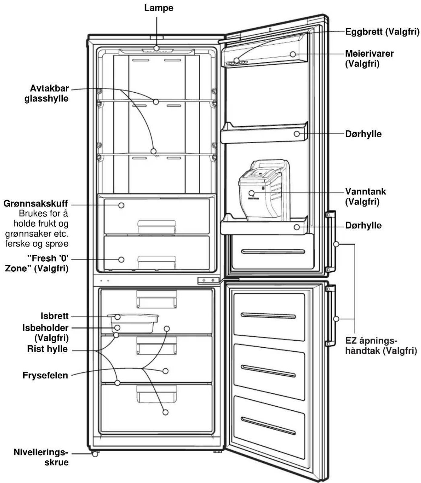 LG GBB539SWHWB - DORRHANDTAG (for 2-ton modeller) - 2