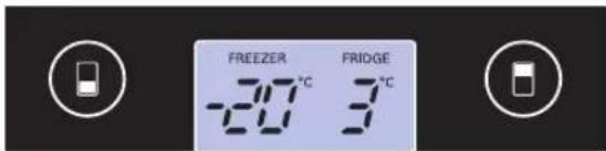 LG GBB539SWHWB - Nastavitev temperature v hladilmem in zamrzovalnem predelu - 1