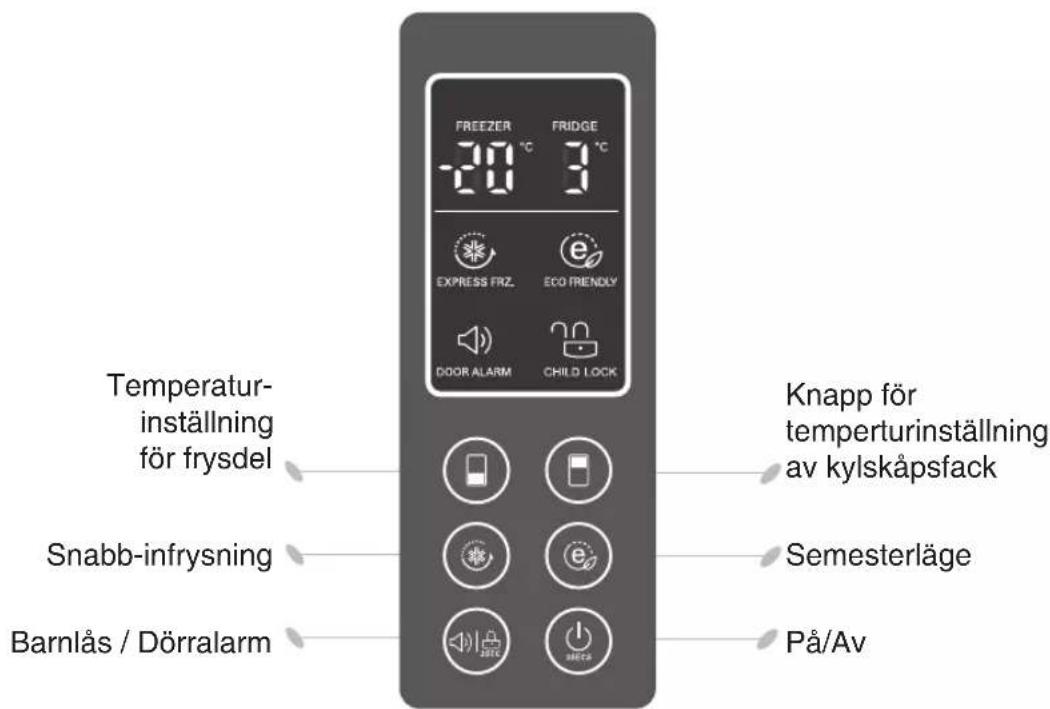 LG GBB539SWHWB - Displaypanel for temperaturkontroll - 1